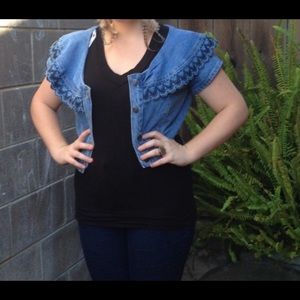 90s vintage denim vest jacket